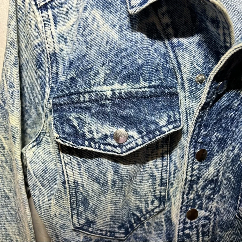 Nasty Gal Acid Wash Long Sleeve Denim Boilersuit Size 4 - Picture 8 of 9